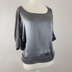 Heather Silk Jersey Scoop Neck Top